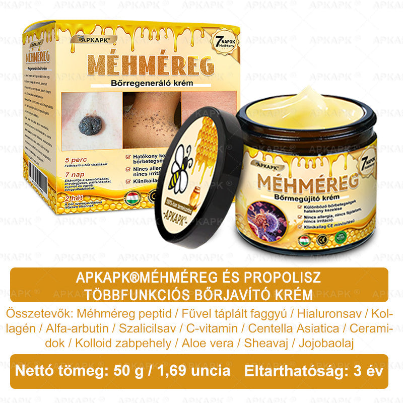 ✨✨ 𝖠𝖯𝖪𝖠𝖯𝖪® 🐝 Méhméreges Bőrmegújító Krém – Ráncok, Hegek, Pigmentfoltok, Striák, Akné, Ekcéma, Pikkelysömör Ellen