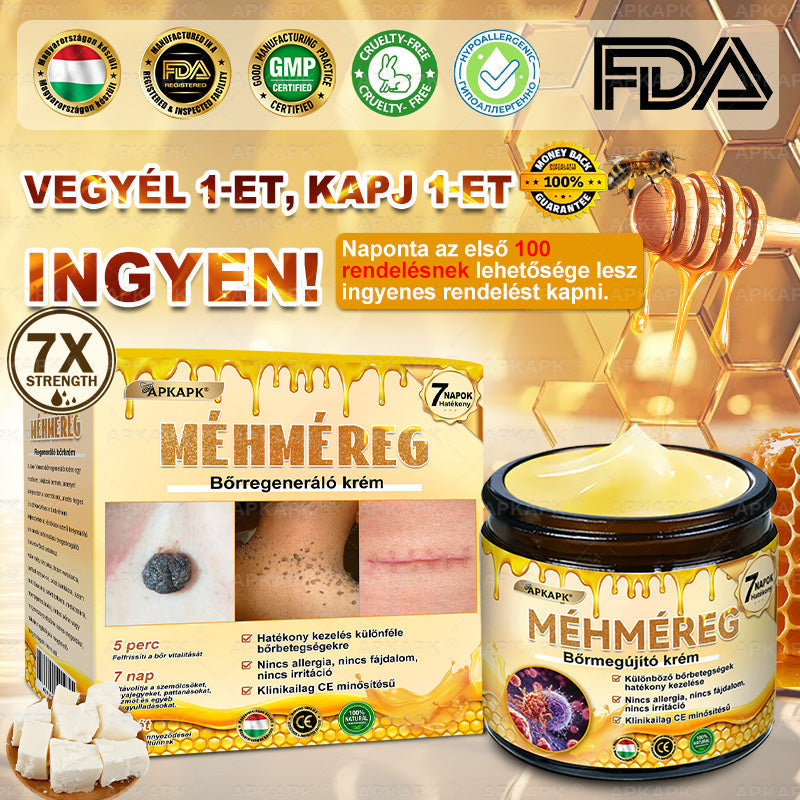 ✨✨ 𝖠𝖯𝖪𝖠𝖯𝖪® 🐝 Méhméreges Bőrmegújító Krém – Ráncok, Hegek, Pigmentfoltok, Striák, Akné, Ekcéma, Pikkelysömör Ellen