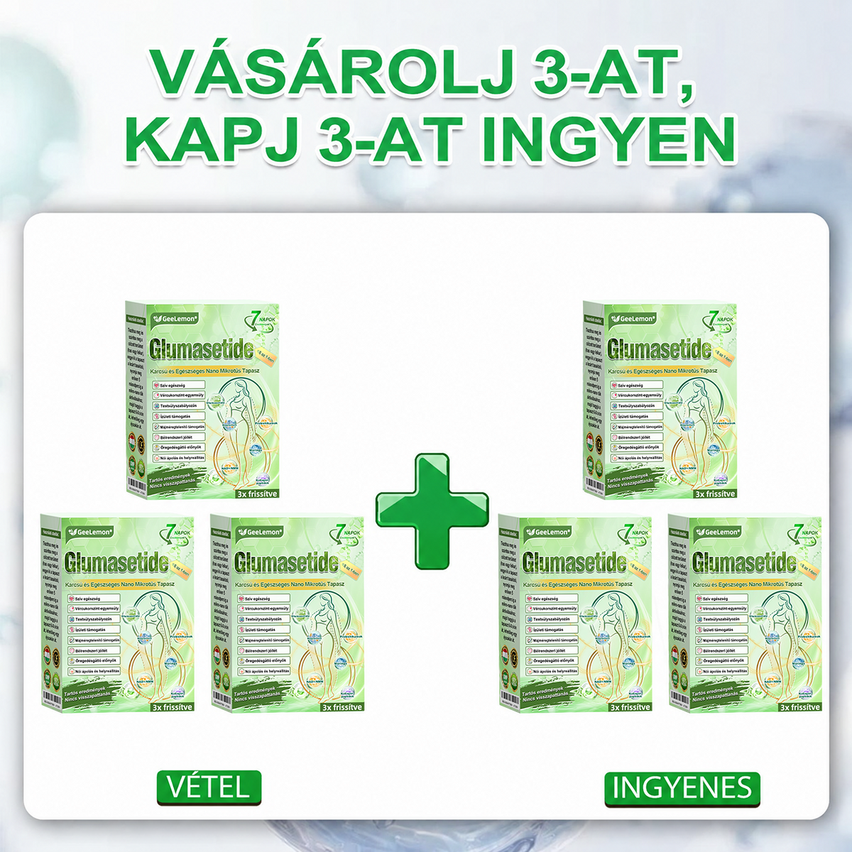 GeeLemon® Berberin + Moringa nano-mikrotűs tapasz – Testsúlykontroll és bőrápolás
