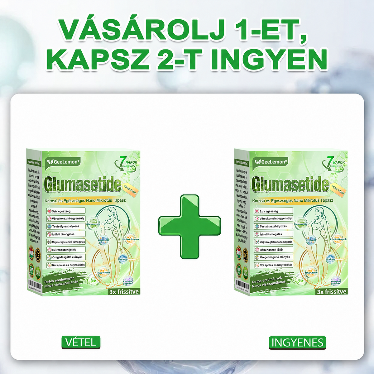 GeeLemon® Berberin + Moringa nano-mikrotűs tapasz – Testsúlykontroll és bőrápolás