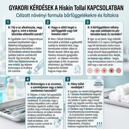 ✨ 🔥 Most 50% kedvezménnyel elérhető! ✨🚢 Hiskin® 7 napos Szemölcseltávolító Roll-on Ápoló Folyadék (Fájdalommentes rollerball technológia, hegek nélkül) 🐬