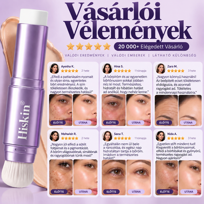 🔥🔥 AZ UTOLSÓ 2 ÓRÁBAN · 80% KEDVEZMÉNY!  Hiskin® 2 az 1-ben színváltó alapozó stift | Elfedi az öregségi foltokat, halványítja a finom ráncok láthatóságát és hidratálja a bőrt – beépített ecsettel a fiatalos, ragyogó arcbőrért!