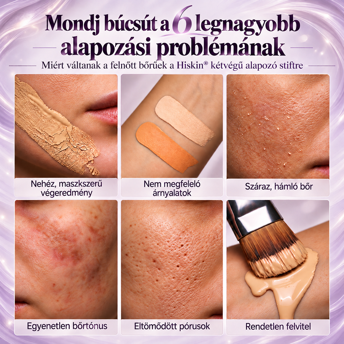 🔥🔥 AZ UTOLSÓ 2 ÓRÁBAN · 80% KEDVEZMÉNY!  Hiskin® 2 az 1-ben színváltó alapozó stift | Elfedi az öregségi foltokat, halványítja a finom ráncok láthatóságát és hidratálja a bőrt – beépített ecsettel a fiatalos, ragyogó arcbőrért!