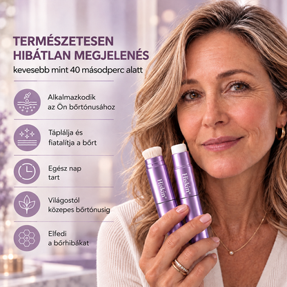 🔥🔥 AZ UTOLSÓ 2 ÓRÁBAN · 80% KEDVEZMÉNY!  Hiskin® 2 az 1-ben színváltó alapozó stift | Elfedi az öregségi foltokat, halványítja a finom ráncok láthatóságát és hidratálja a bőrt – beépített ecsettel a fiatalos, ragyogó arcbőrért!
